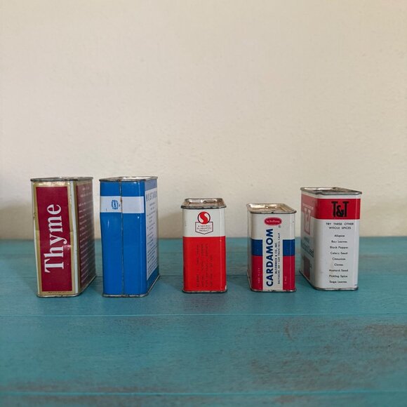 Vintage Spice Tin Collection - Crescent Mace Schilling Cardamom Ginger & More - Picture 9 of 9